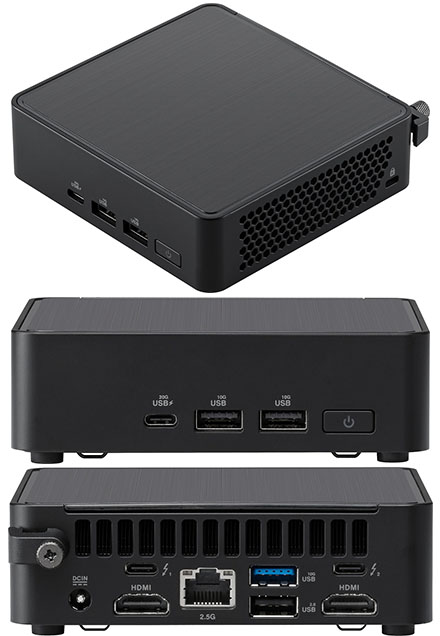 ASUS NUC14RVKi3 (Intel Core 3 100U, 2C+4c/8T, up to 4,7GHz, 2x HDMI, 2x Thunderbolt 4)