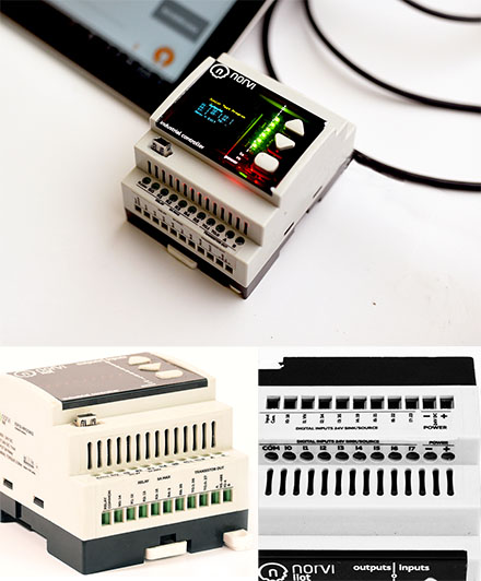 NORVI-IIOT-<b>AE01-R</b> (ESP32-WROOM32 / 8x Digital In-, 6x Relay outputs, 2 x Transistor Out-)